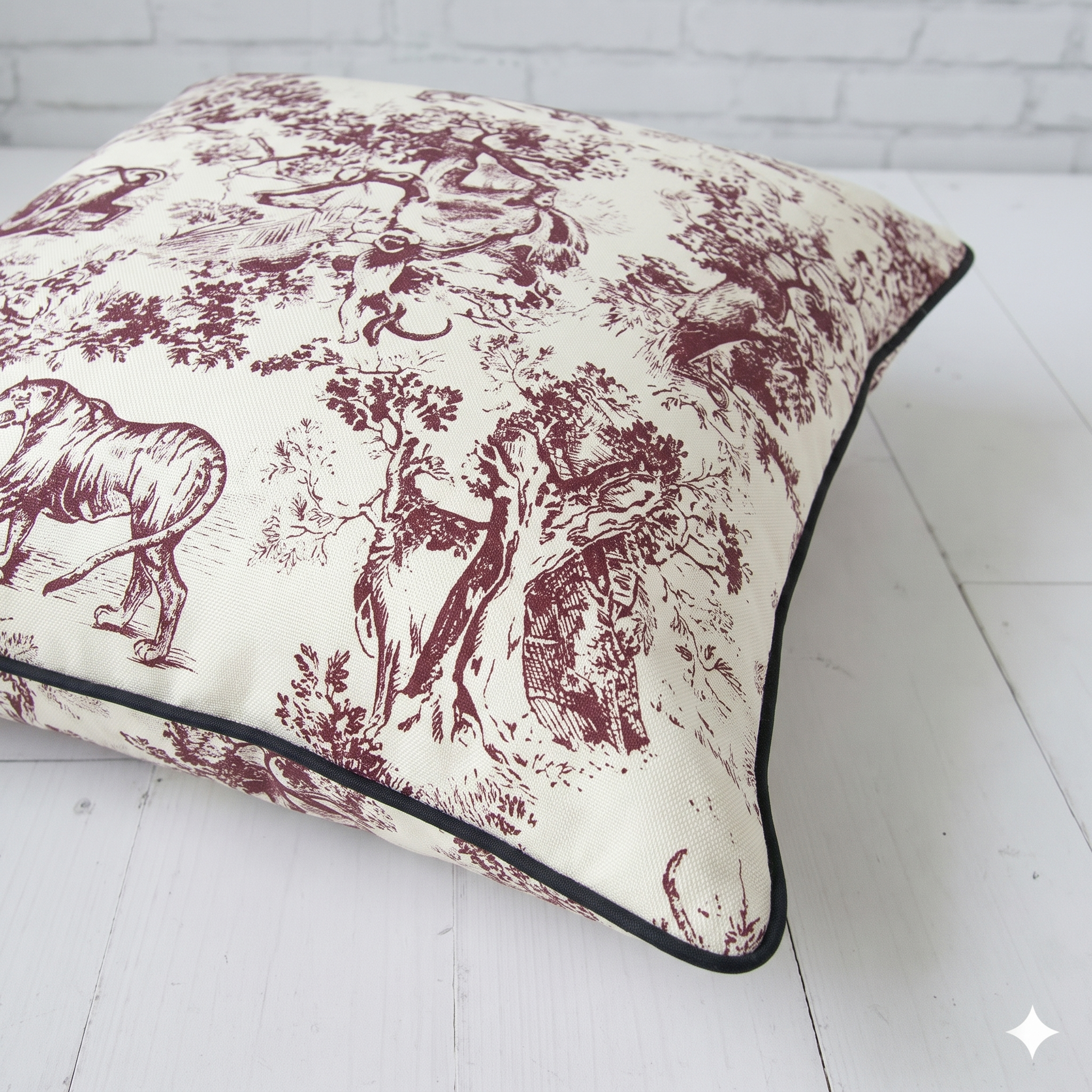 Jardin Sauvage French Twill Cotton Cushion Cover | 16×16 Inch