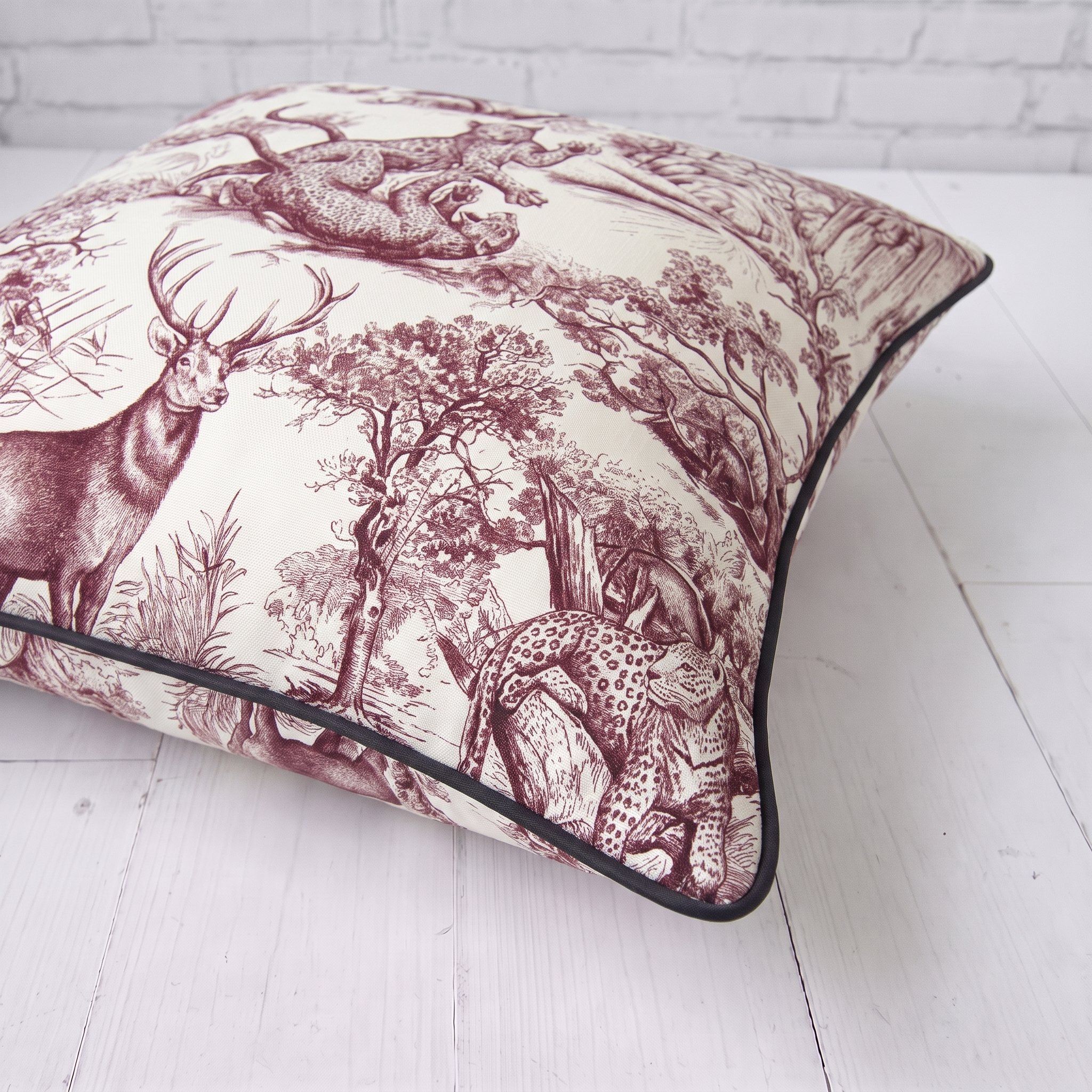 Château Élégance French Twill Cotton Cushion Cover | 16×16 Inch Cushion Cover
