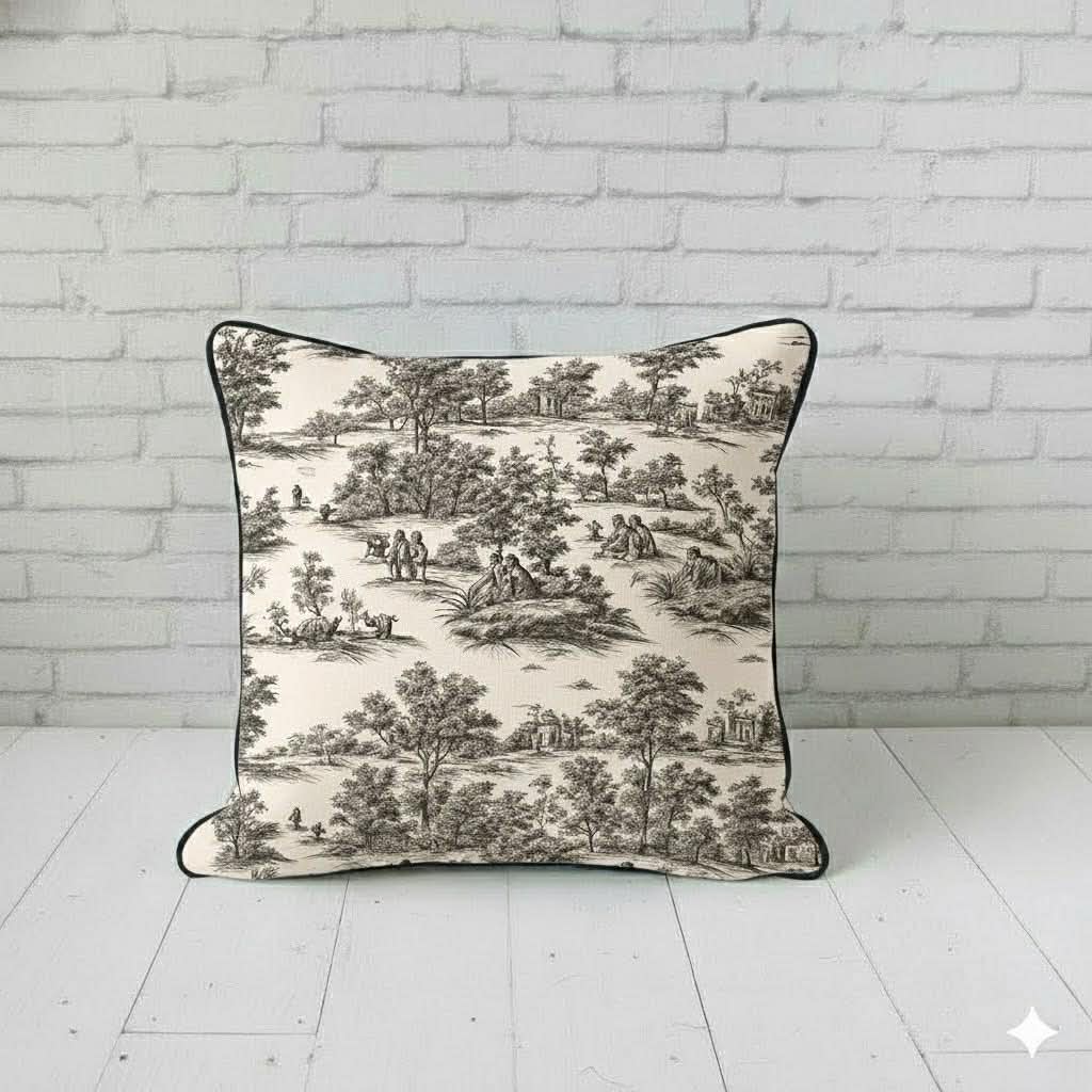Maison Royale French Twill Cotton Cushion Cover | 16×16 Inch